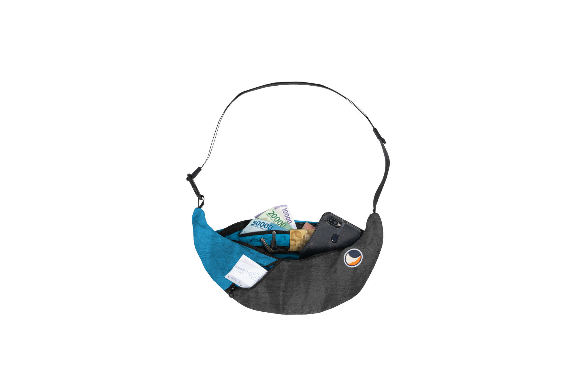 Sling Bag Gris et Bleu