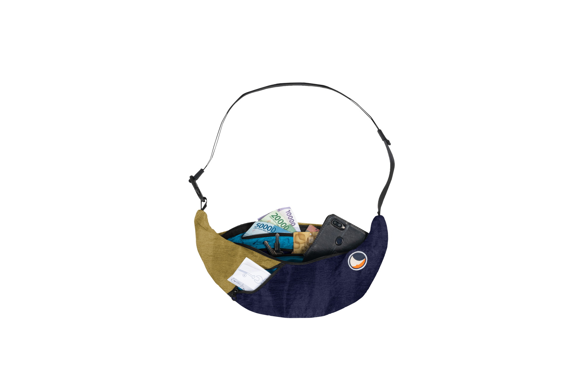 Sling Bag Bleu et Or